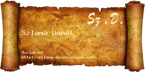 Szlama Donát névjegykártya
